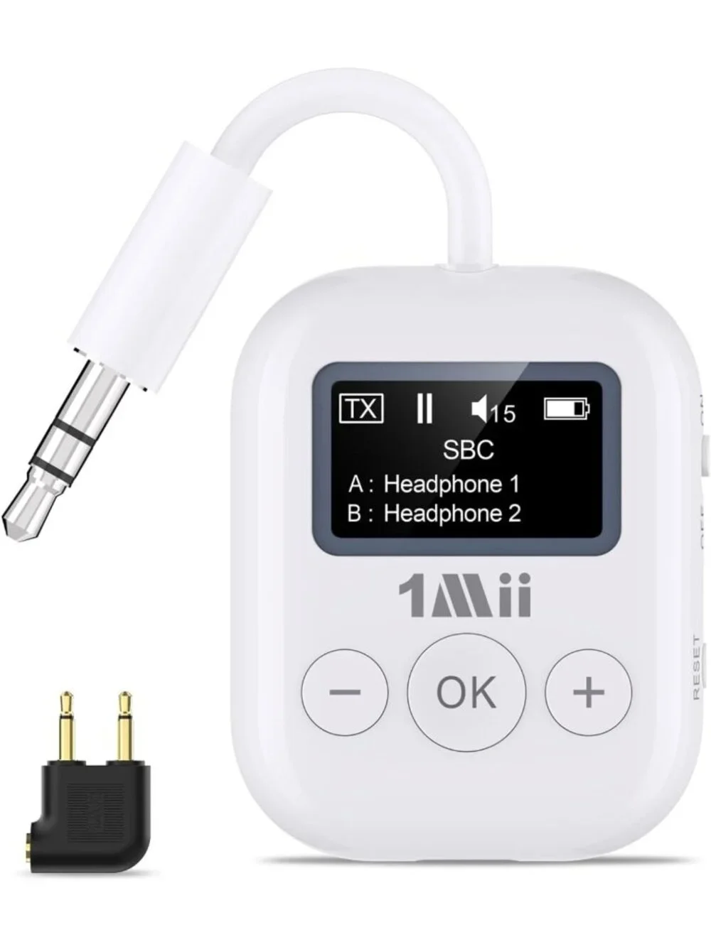 Bluetooth Airplane Adapter for 2 AirPods/Headphones - Wireless Travel Accessory